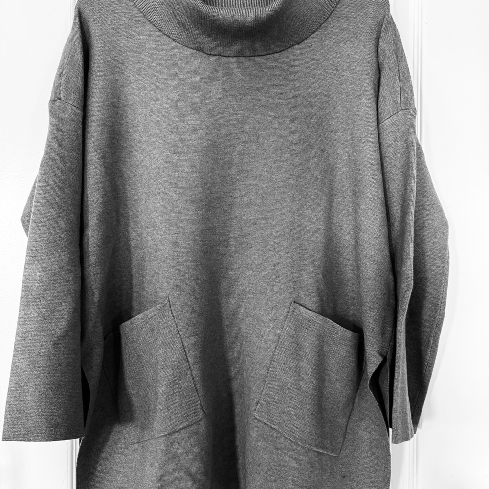 Grayish Tan Turtleneck Women Sweater